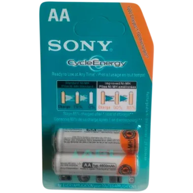 Sony 1.2V AA Rechargeable Battery 4600mAh Pair - Rokomari product
